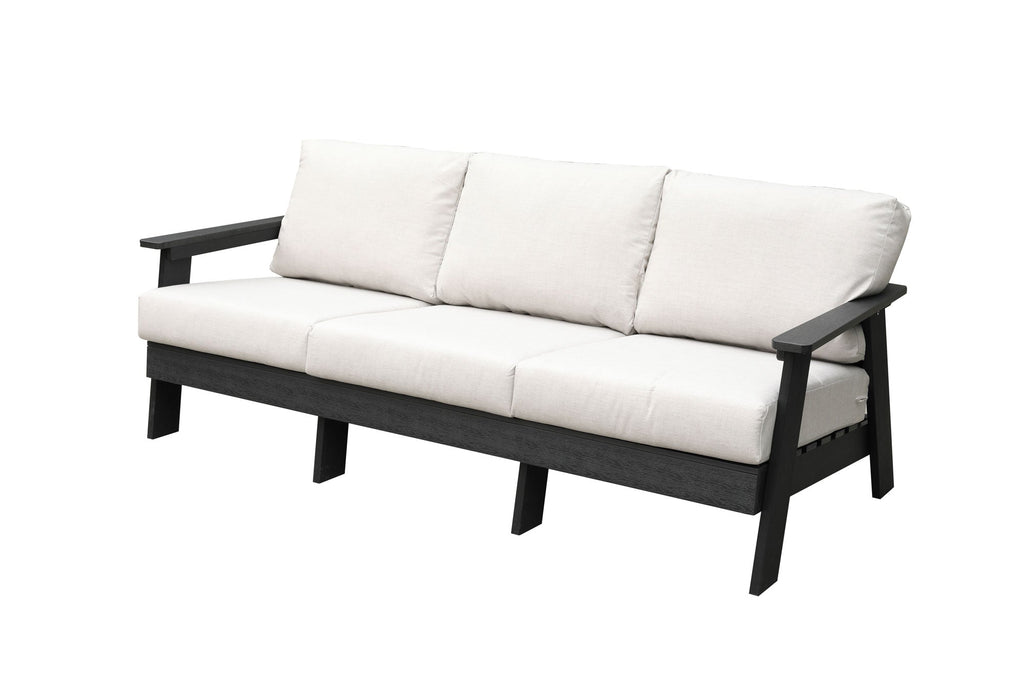 Hazelnut Polymer Outdoor Sofa with Sunbrella® Cushions