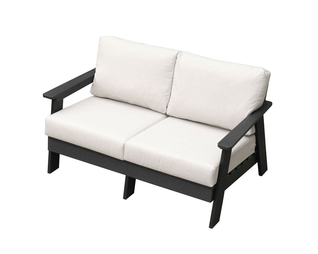 Hazelnut Polymer Loveseat with Sunbrella® Cushions