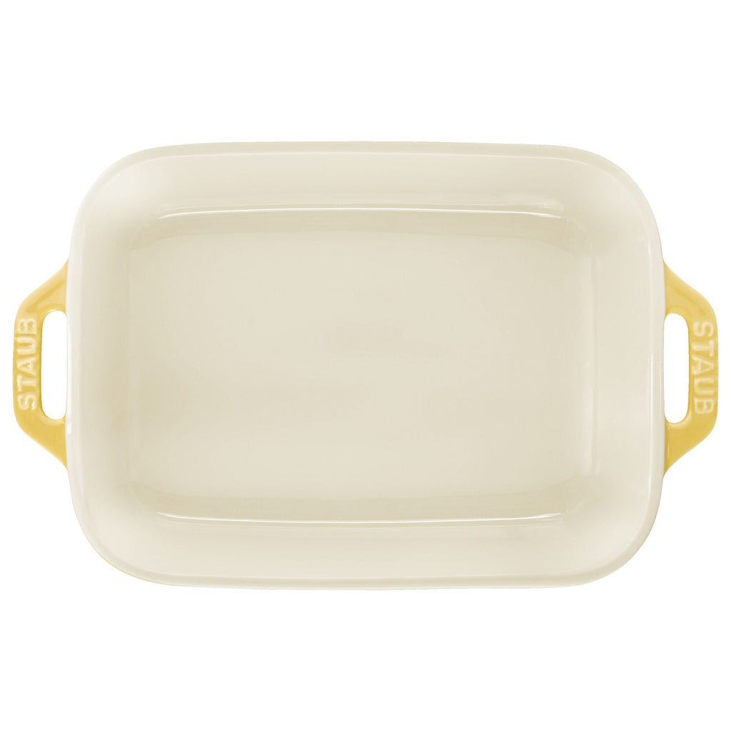 STAUB Ceramique Rectangular Baking Dish Set Citron 3 Piece