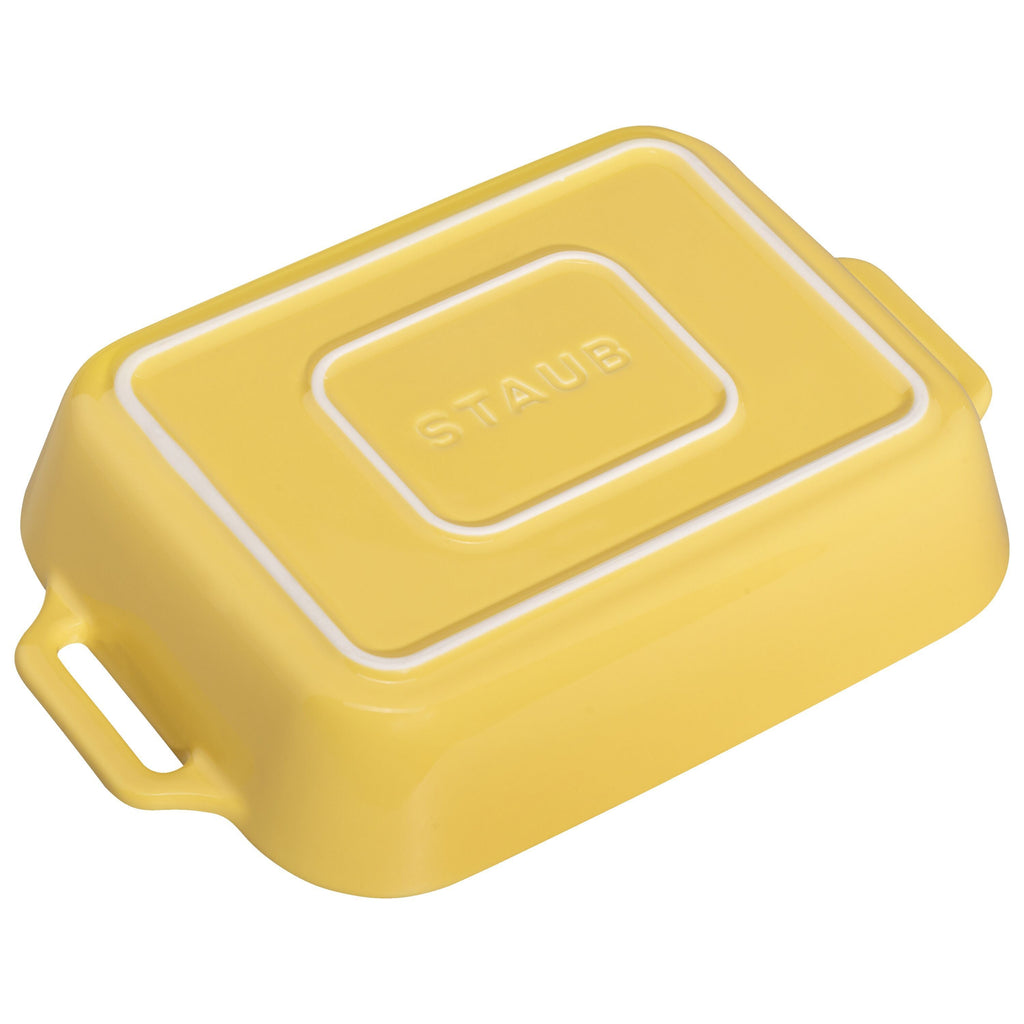 STAUB Ceramique Rectangular Baking Dish Set Citron 3 Piece
