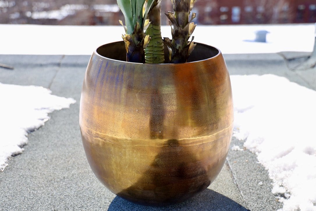 Gaby - Copper Brass Mid-Century Planter (Multiple Sizes)