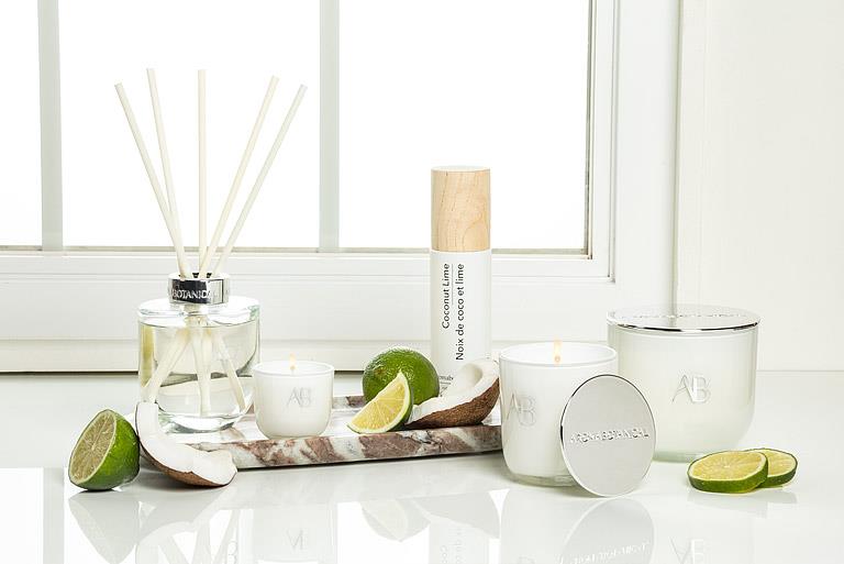 Coconut Lime Reed Diffuser with Tropical Citrus Scent by Aromabotanical
