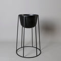 Fazel Black Raised Metal Pot Planter 2’