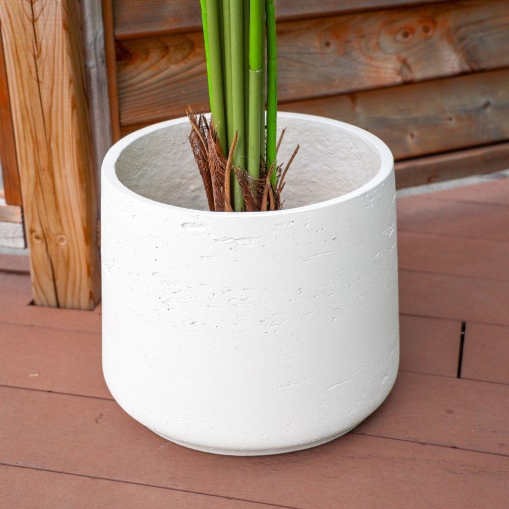 Lazaro White Cement Planter 13''