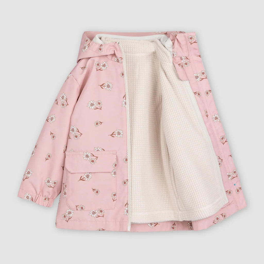 3-in-1 Jacket | Daisy Print on Rose | Miles The Label
