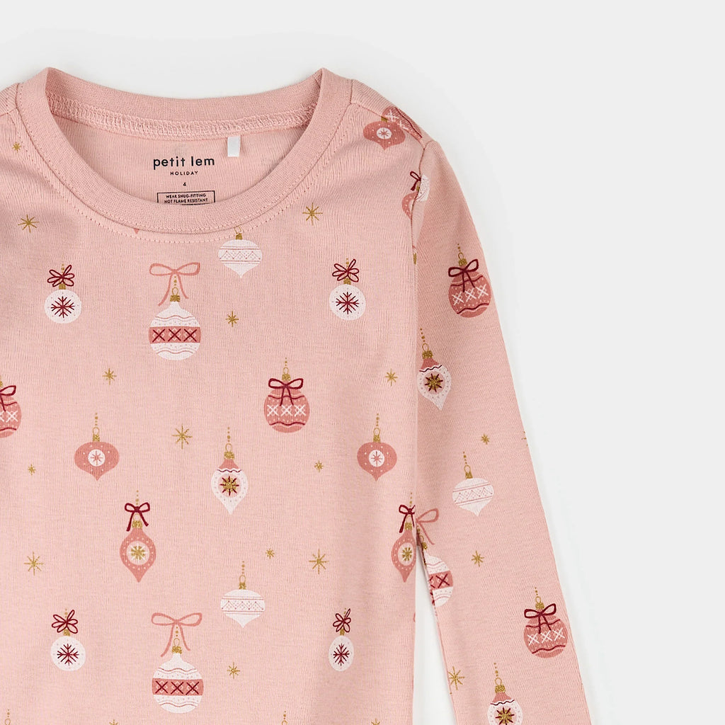 PJ Set | Ornaments Print on Rose | Petit Lem