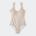 Women's One-Piece Swimsuit | Taupe Stripe Seersucker | Petit Lem