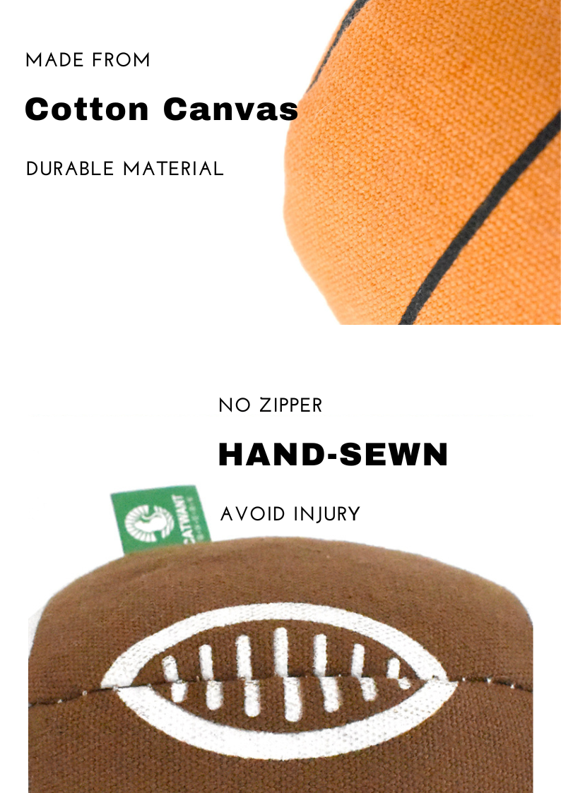 100% Silvervine/Catnip Filled Sport Ball Set - 4-Pack