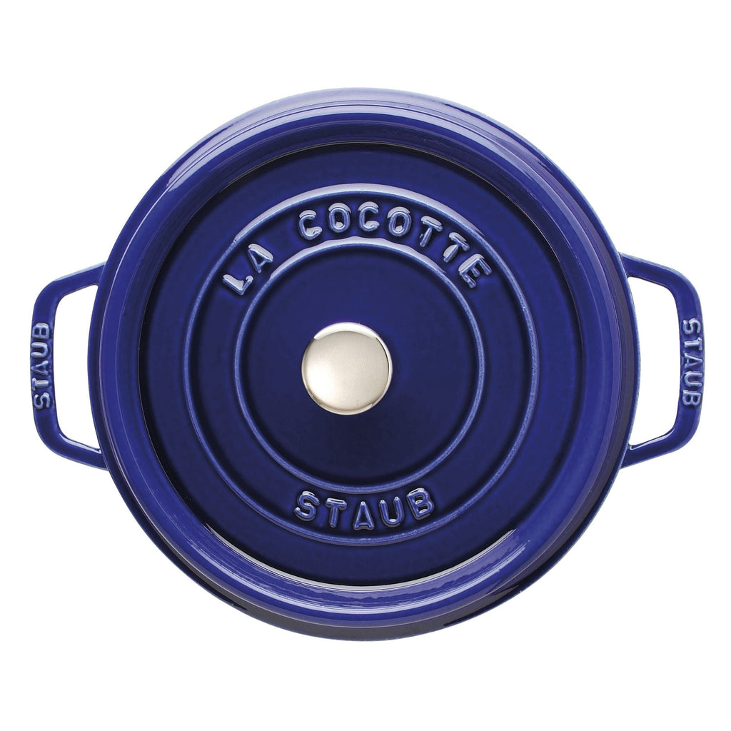 STAUB La Cocotte 6.75 L Cast Iron Round Cocotte, Dark-Blue (Visual Imperfections - B STOCK)