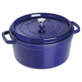 STAUB La Cocotte 6.75 L Cast Iron Round Cocotte, Dark-Blue (Visual Imperfections - B STOCK)
