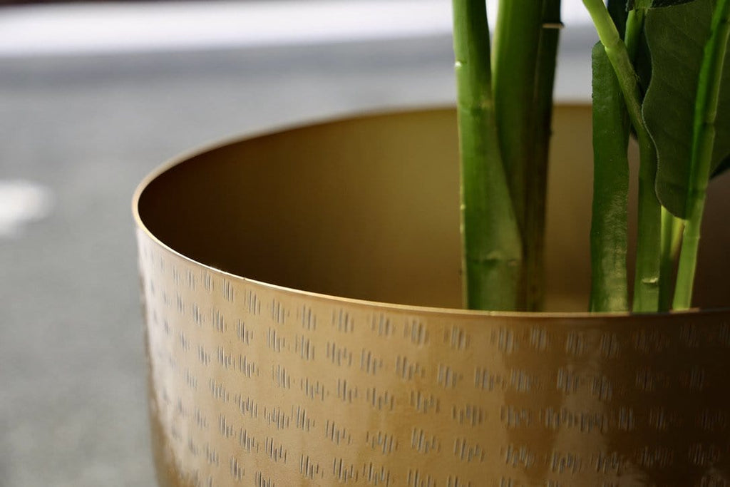 Kendrik -Mid-Century Brass Floor Planter (Multiple Sizes)