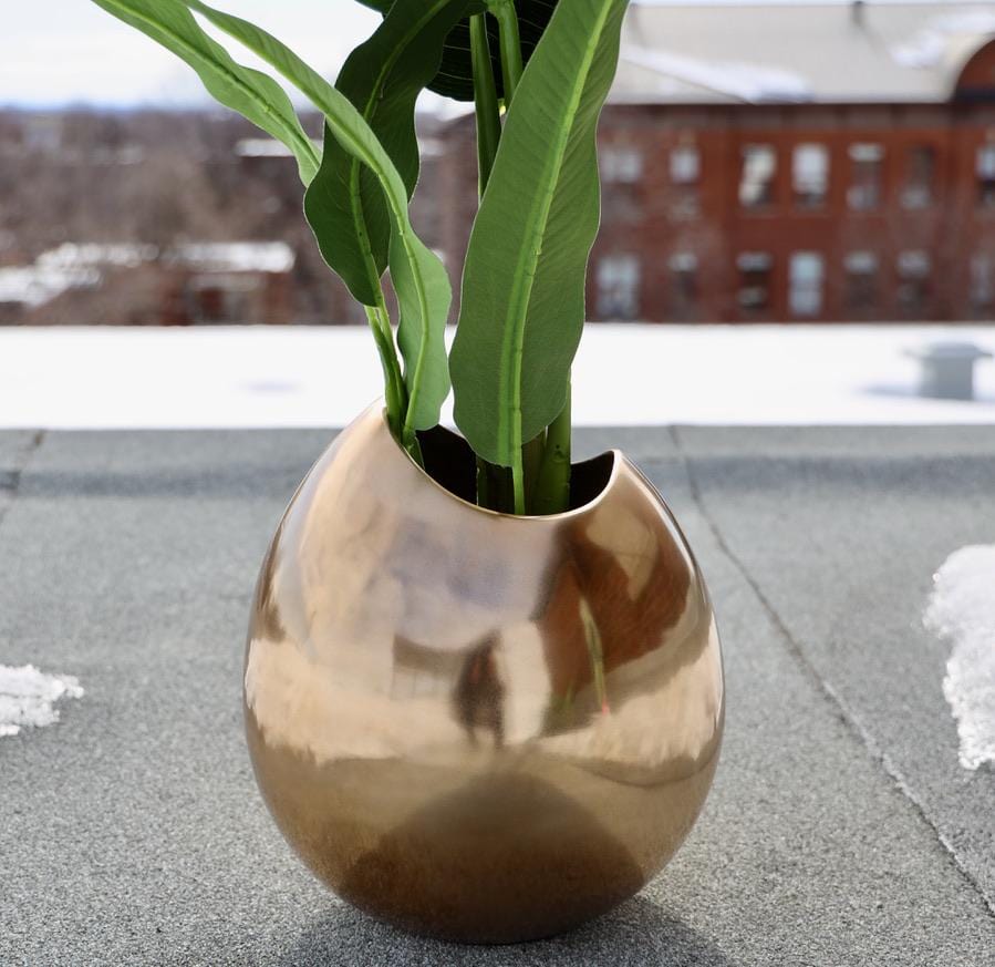 Fina - Brass Floor Planter (Multiple Sizes)