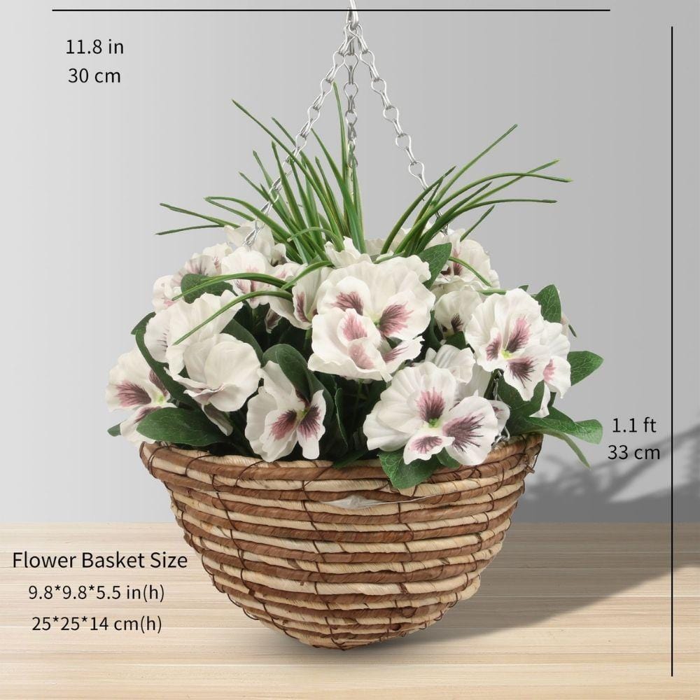Camila Artificial Floral Arrangement In Hanging Basket