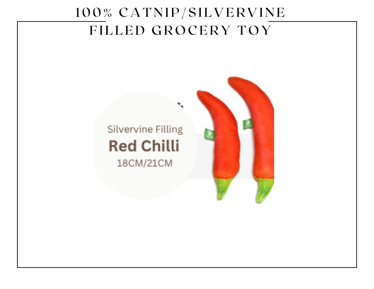 100% Silvervine/Catnip Filled Grocery Cuddle Toy