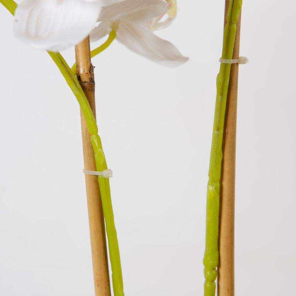 Gladiola Faux Potted Orchid Floral Arrangement 24 Inches