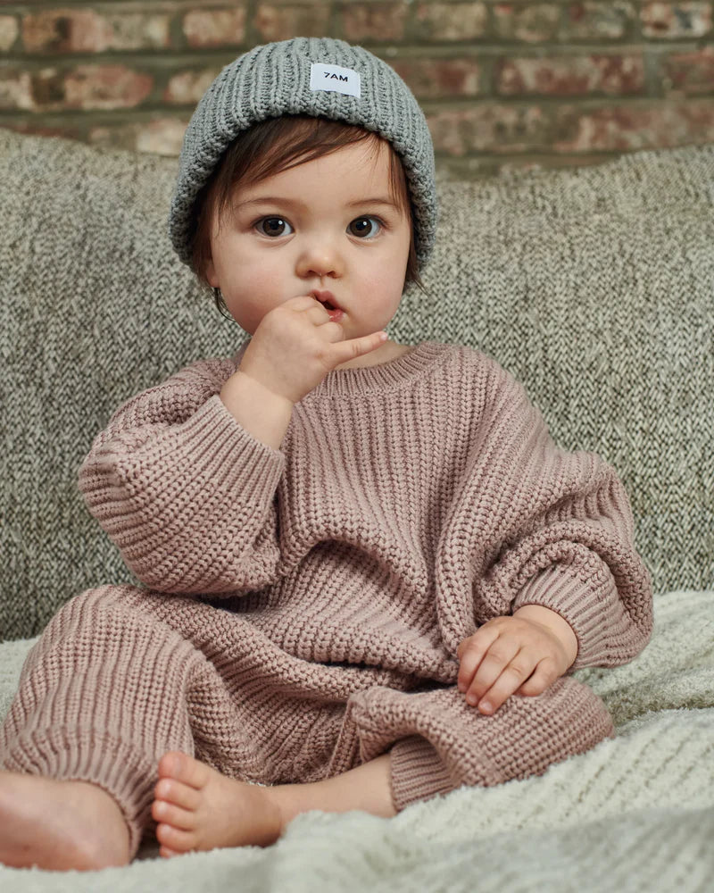 Chunky Beanie | Heather Grey | 7am