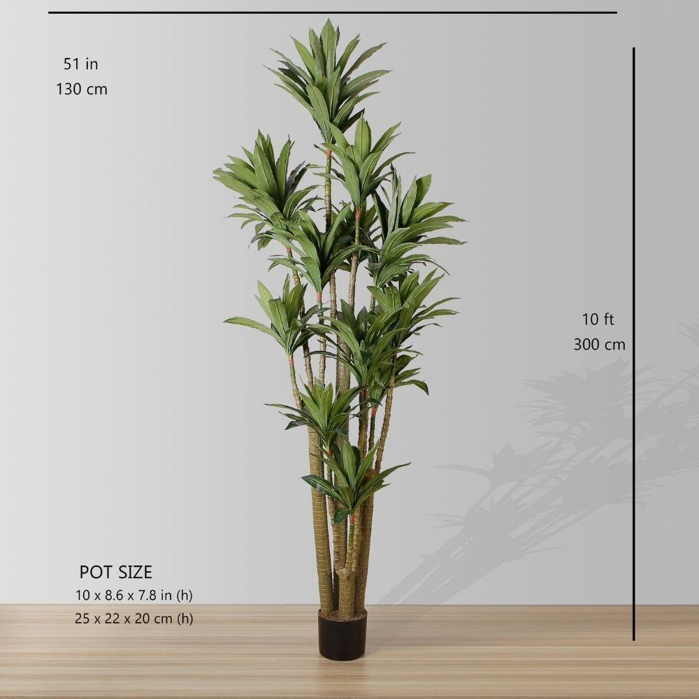 Helena Artificial Draecena Tree Potted Plant 10'