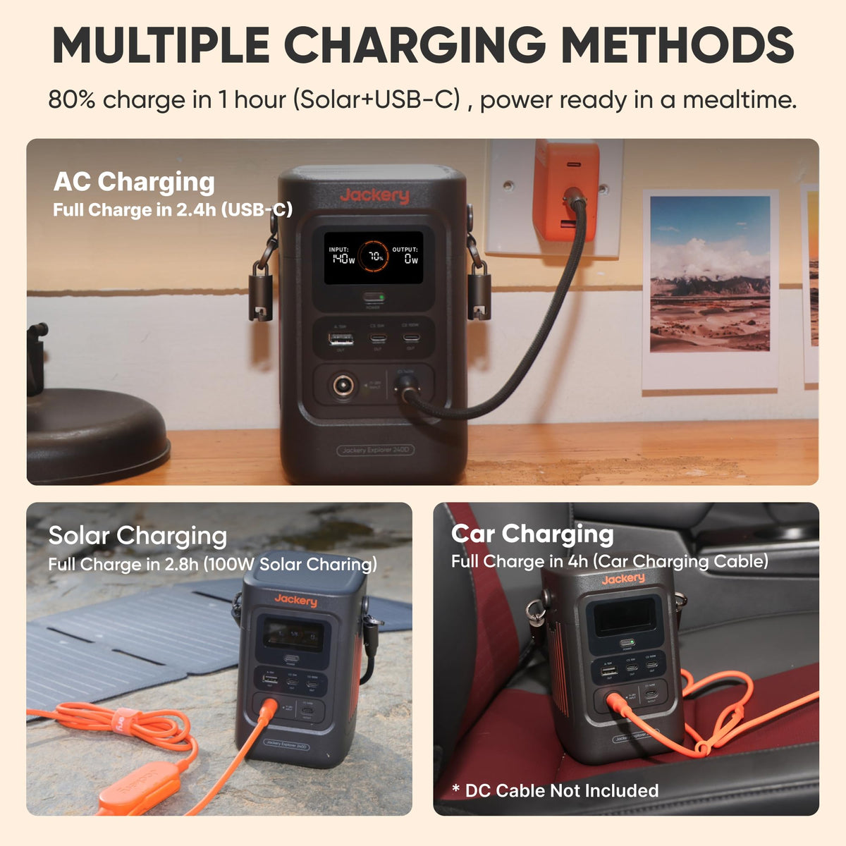 Jackery Explorer 300 Portable Power Station,292Wh | Backup LiFePO4 Battery, Solar Generator for Outdoors, Camping, Travel, Hunting, Blackout (Solar Panel Optional)