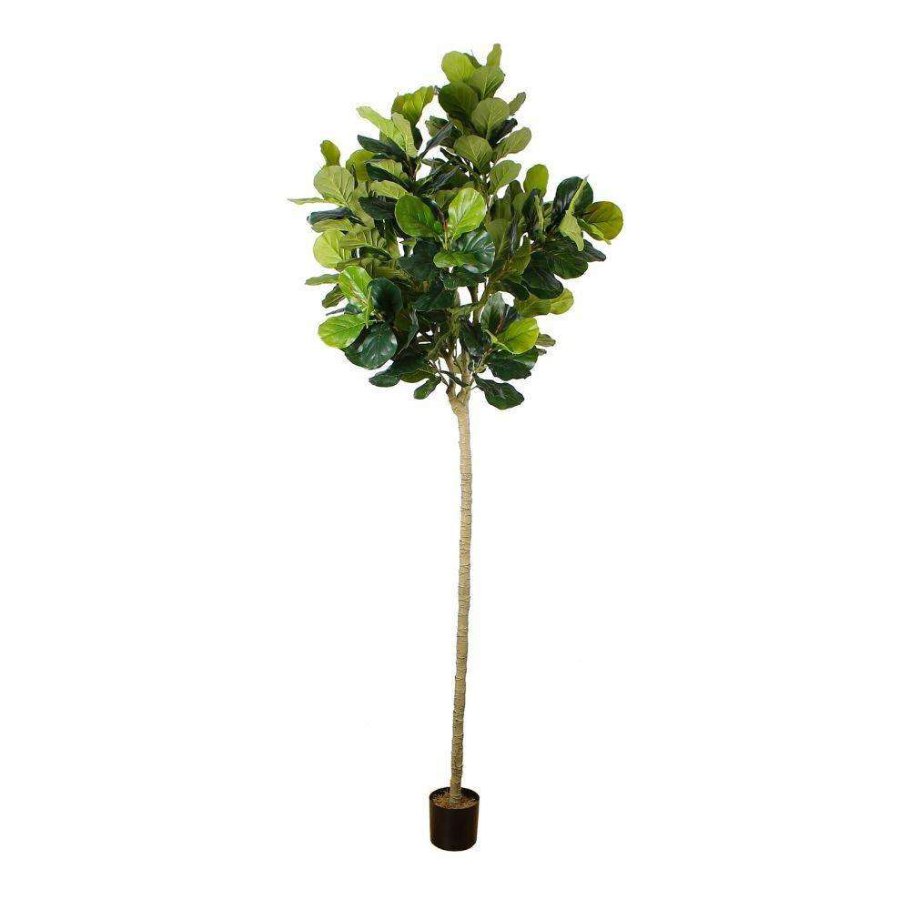 Adelia Artificial Fiddle Leaf Potted Plant 10'
