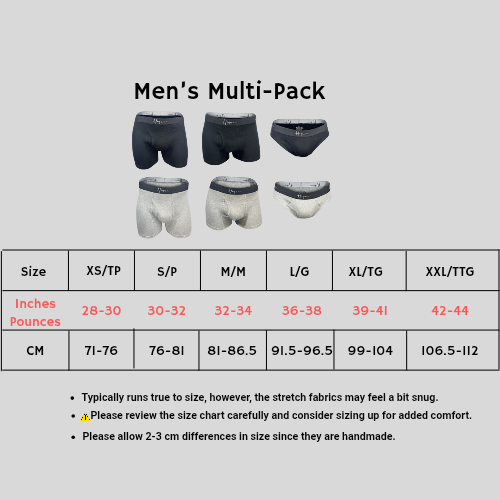 3 Pack, Multi-Pack - 1* Brief Boxer, 1* Boxer Trunk, 1* Classic Brief