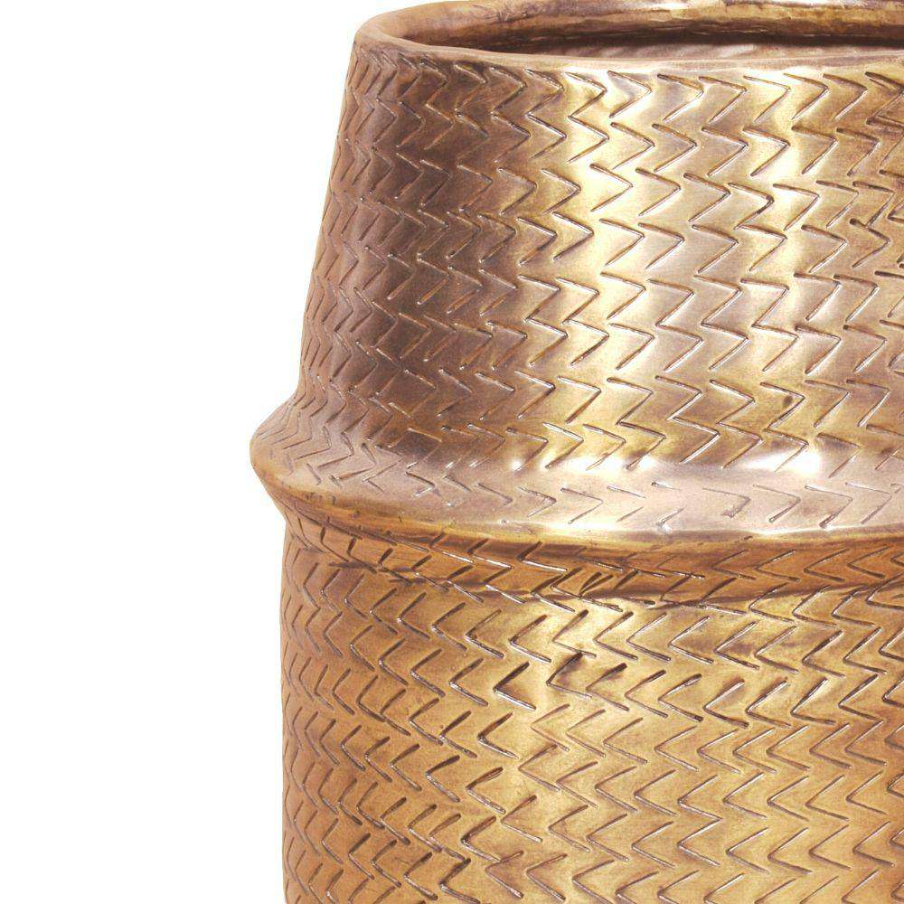Bonita -Rattan Brass Finish Planter