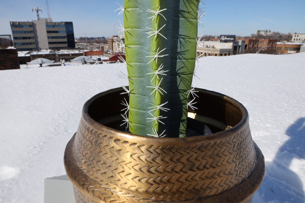 Aleta - Rattan Brass Finish Planter