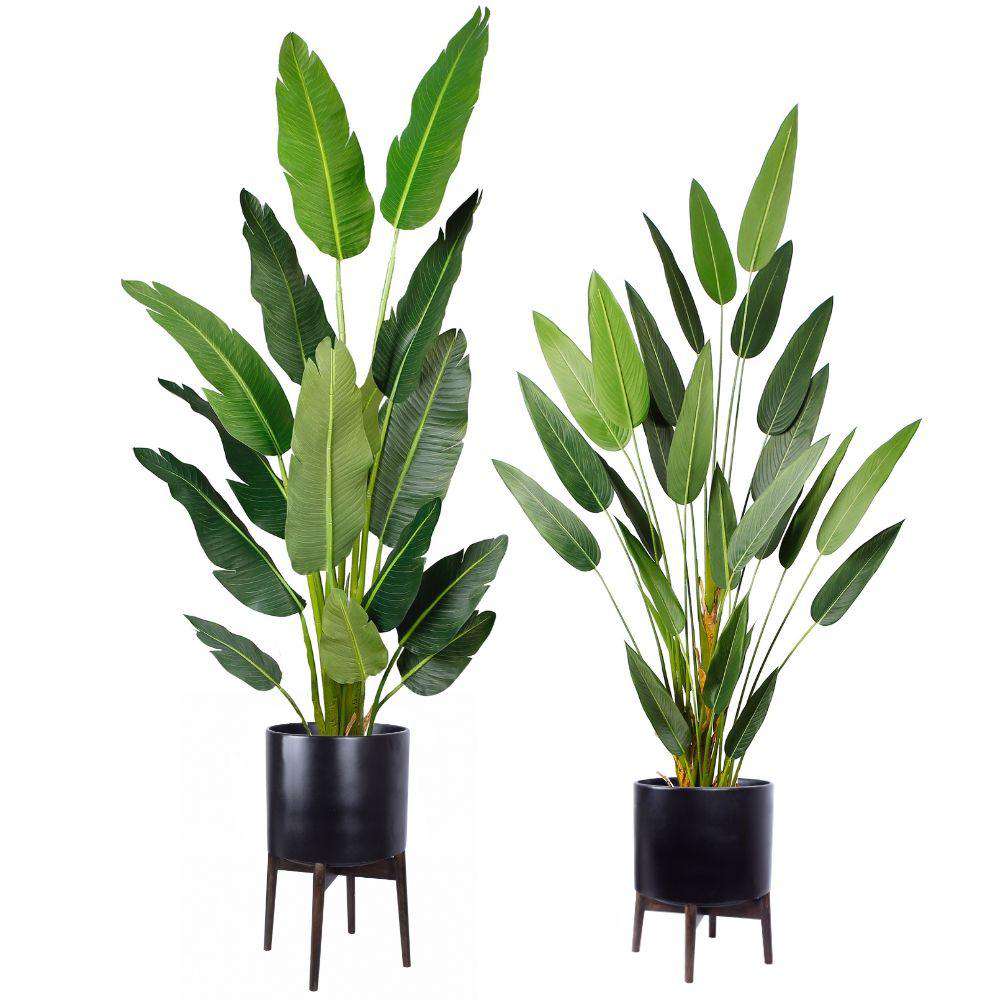 Ceza - Brass Modern Plant Stand With Black Planter