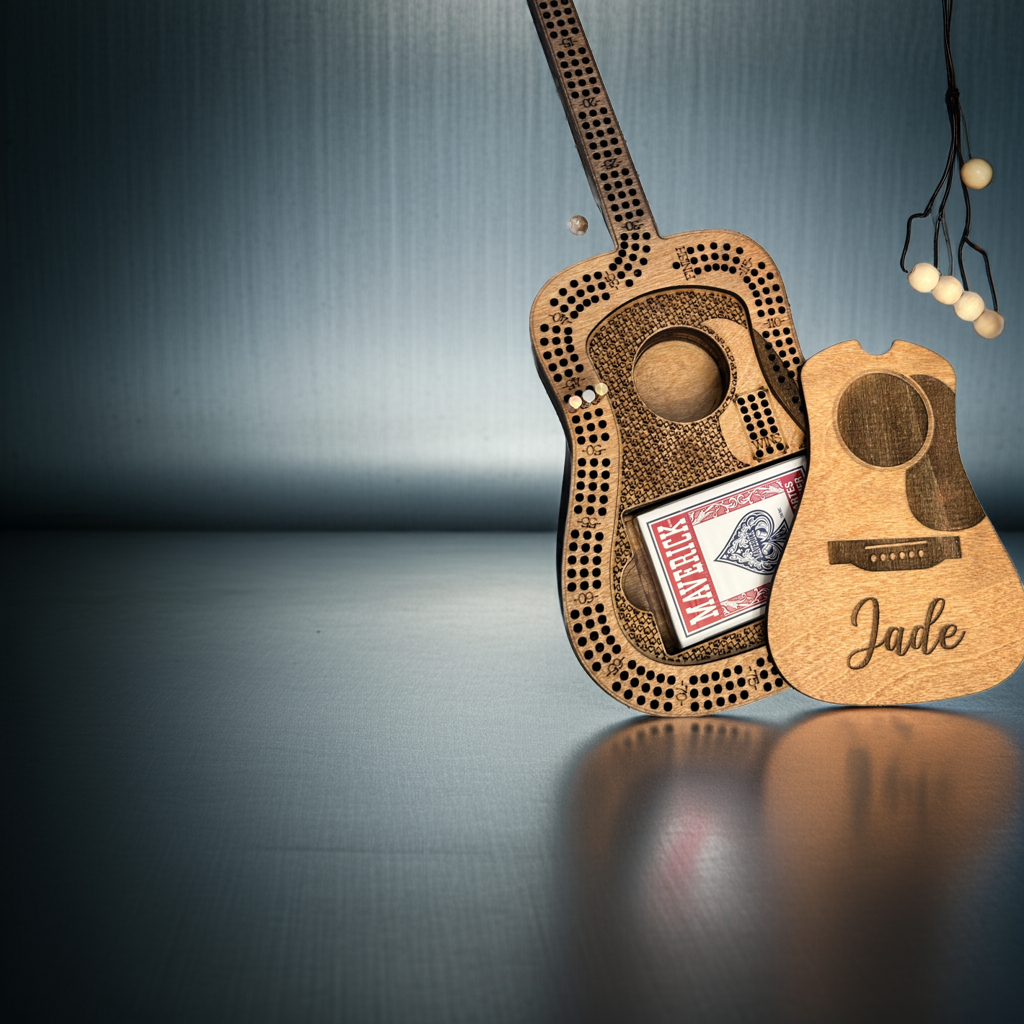 Guitar Shaped Cribbage Board