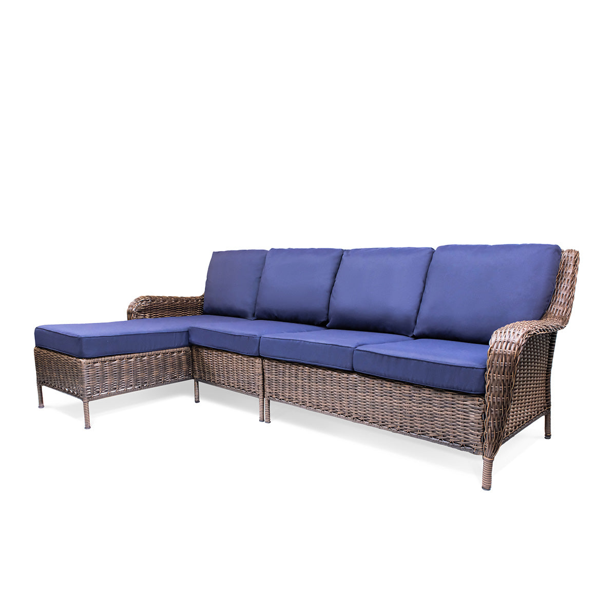 Cambridge 3-Piece Wicker Outdoor Left Arm Chaise Sectional