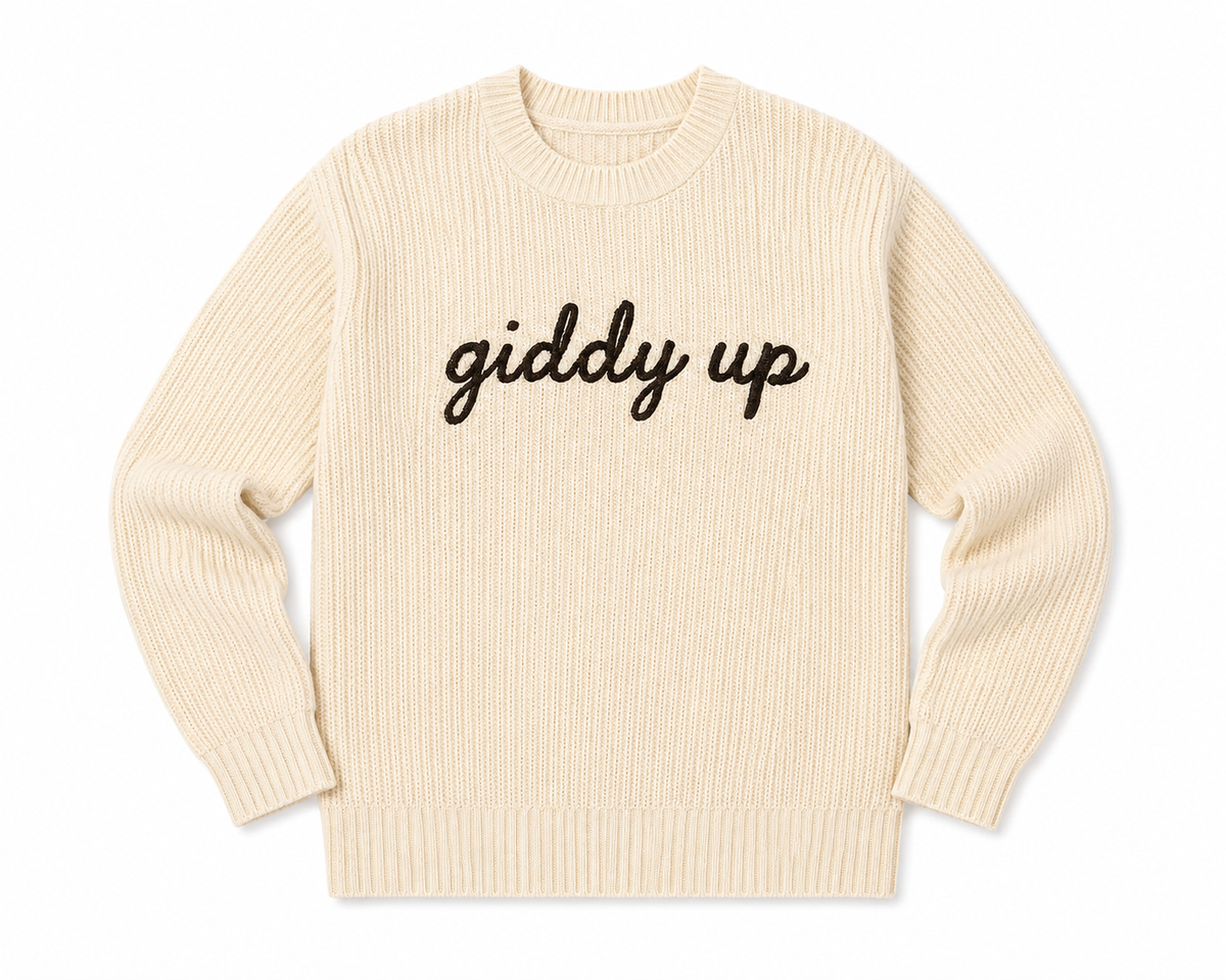 Giddy Up Adult Cotton Sweater