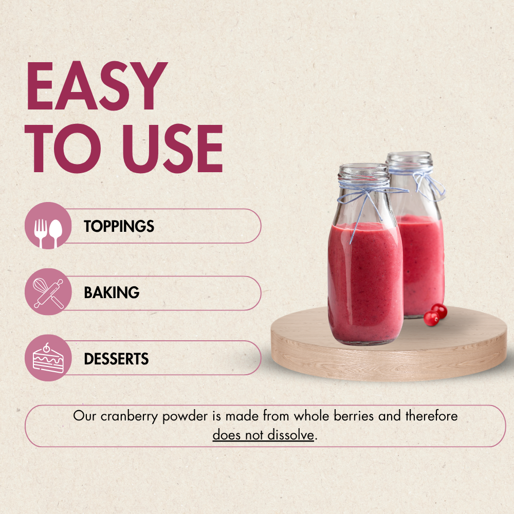Cranberry Powder 150 g - Made in Canada