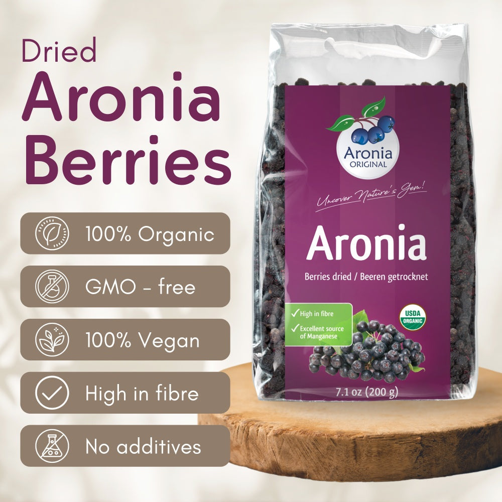Organic Aronia Berries Dried 7.1 oz (200 g)