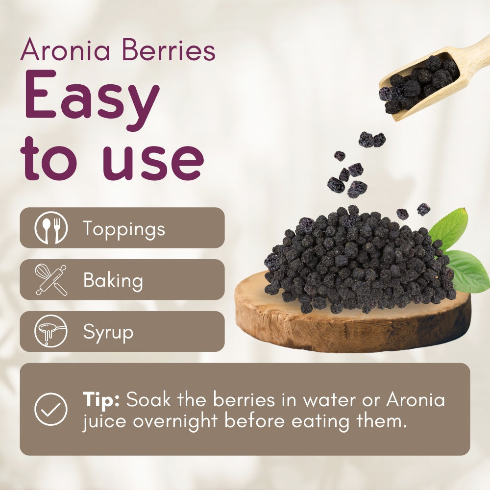 Organic Aronia Berries Dried 17.6 oz (500 g)