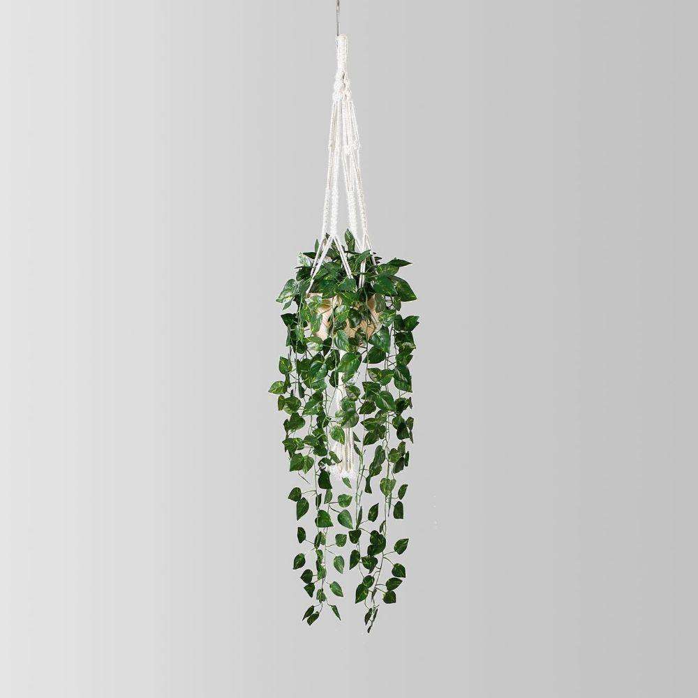 Elrey Faux Potted Macrame Hanging Plant (4.7 Feet)