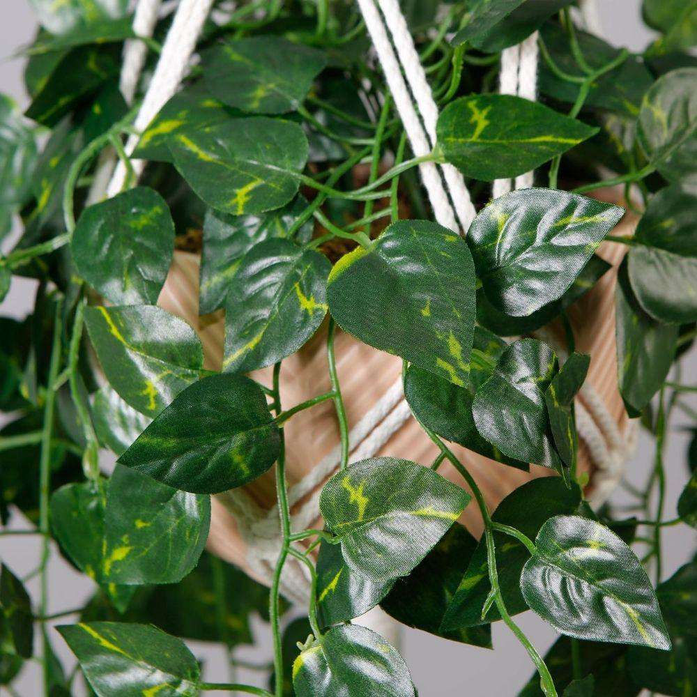 Elrey Faux Potted Macrame Hanging Plant (4.7 Feet)