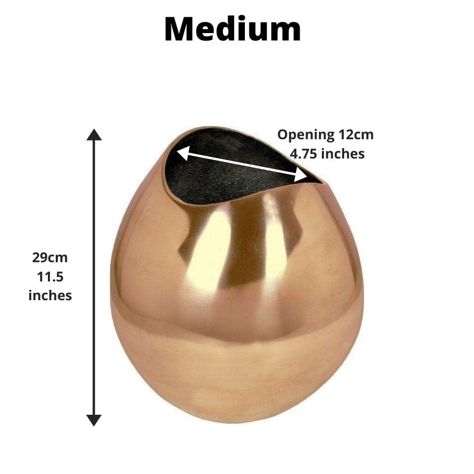 Fina - Brass Floor Planter (Multiple Sizes)