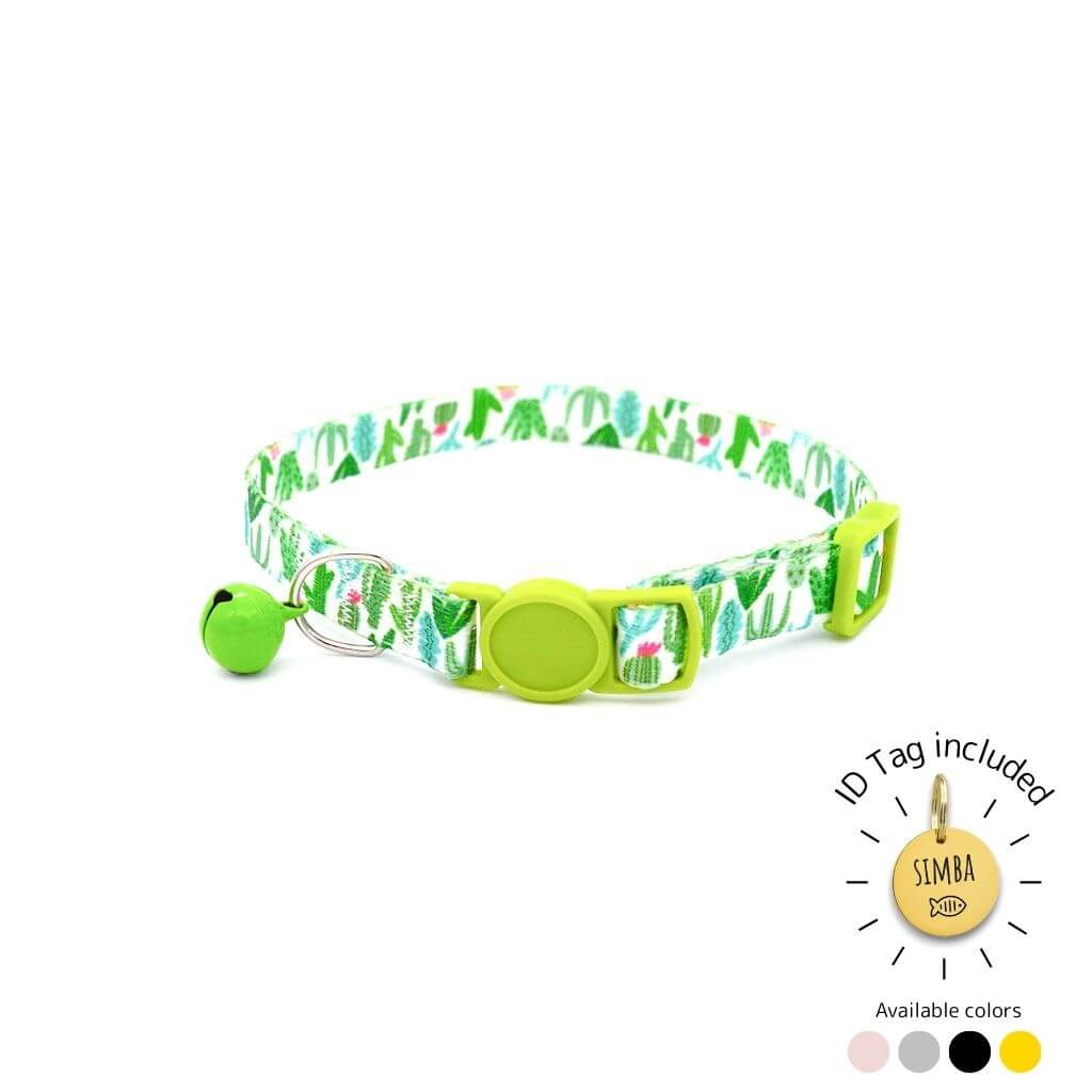 Cat Collar Breakaway - Flowers Designs with ID Tag