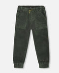 Stretch Corduroy Jogger Pants | Dark Forest | Deux Par Deux