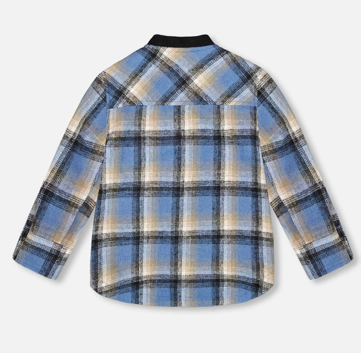 Brushed Plaid Shirt | Black & Blue | Deux Par Deux