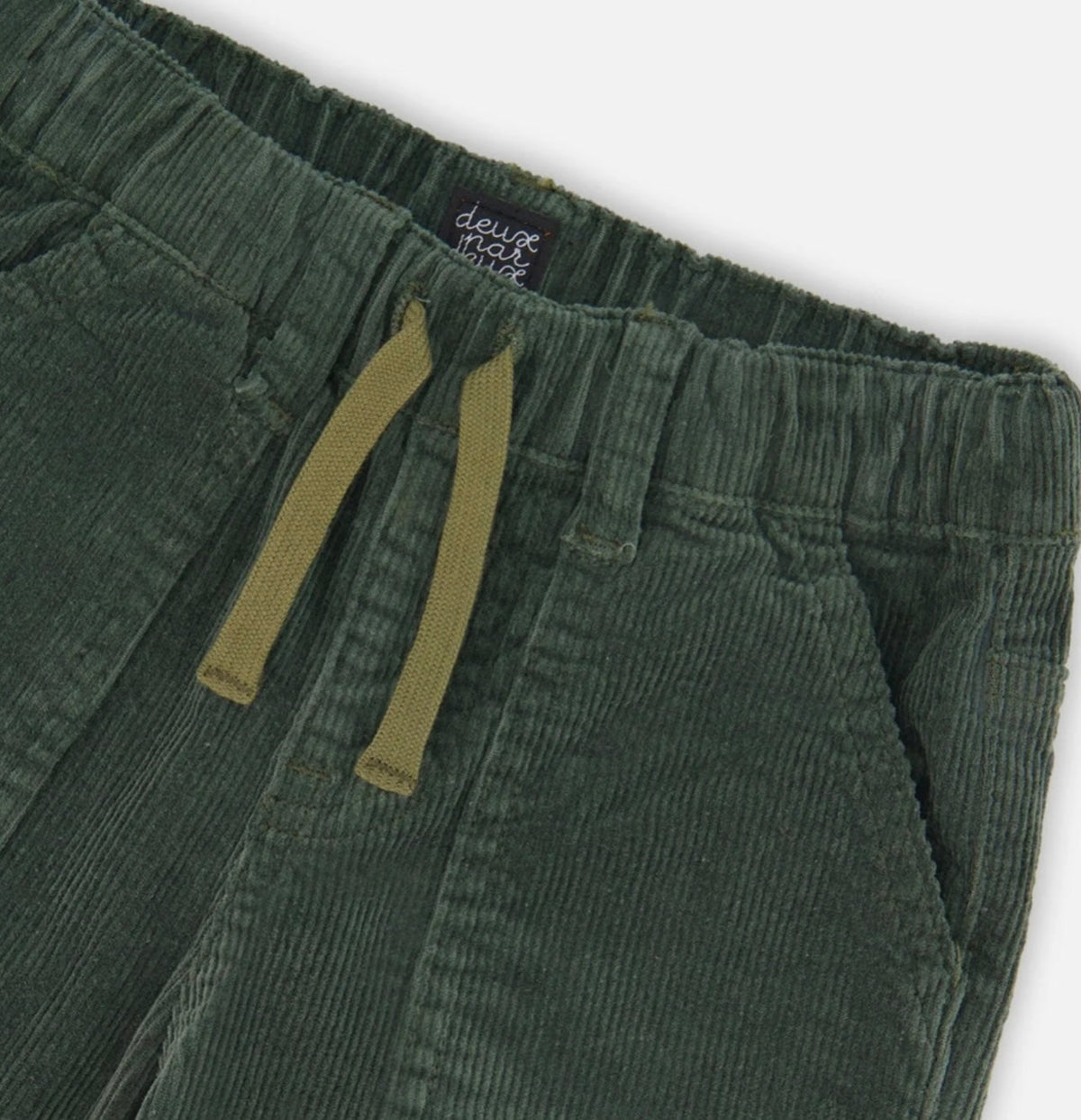 Stretch Corduroy Jogger Pants | Dark Forest | Deux Par Deux