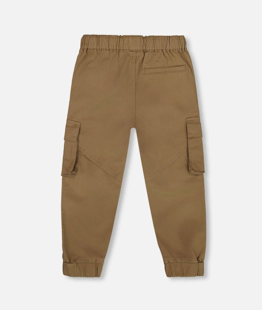 Twill Jogger Cargo Pants | Taupe | Deux Par Deux