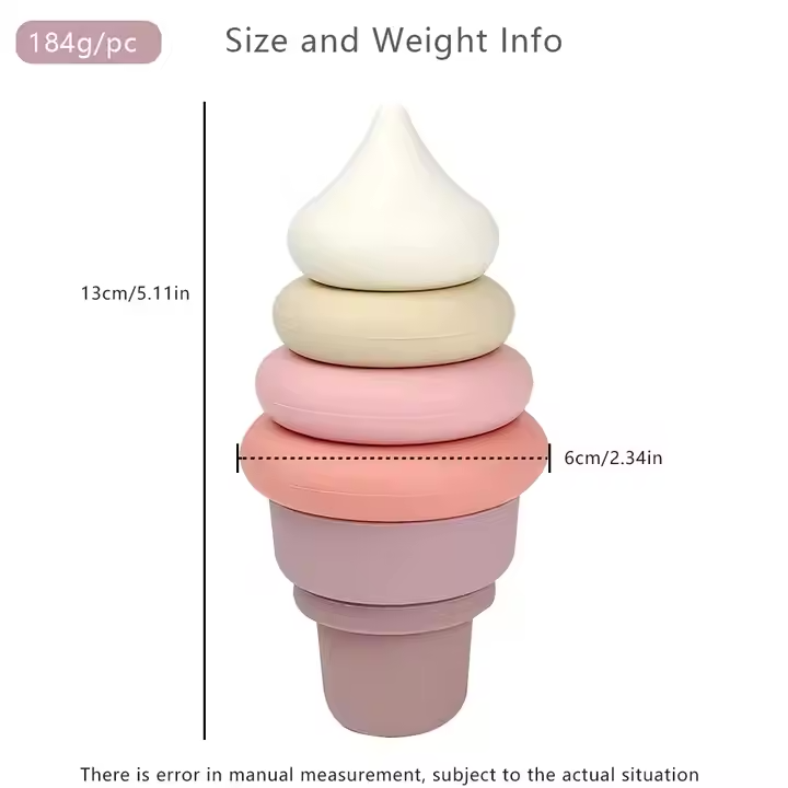 Silicone Ice Cream Stacking Set | Wild Baby