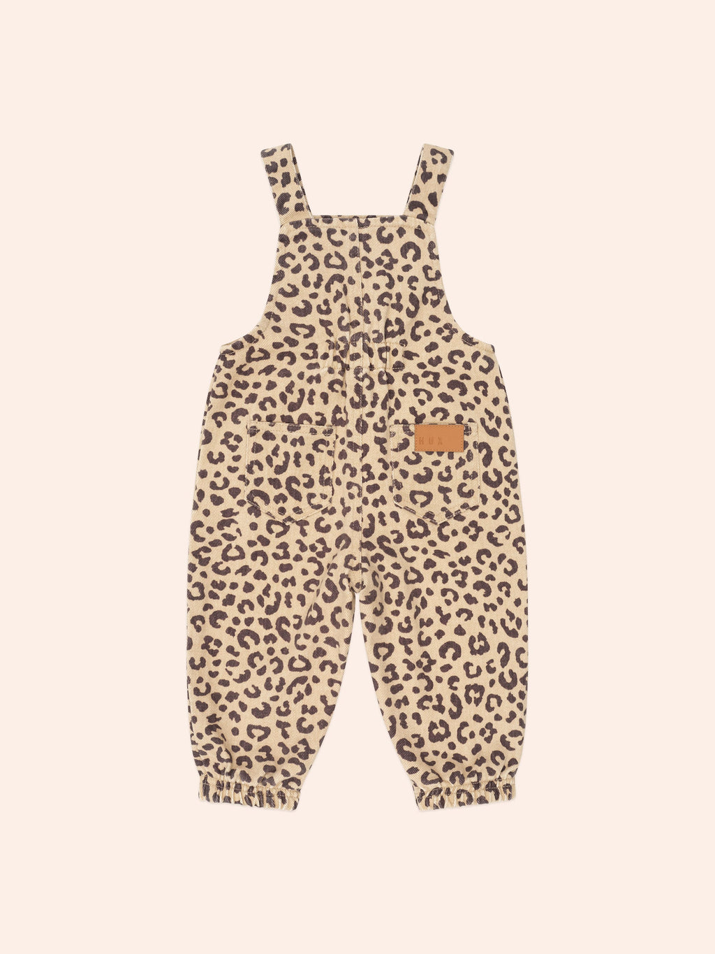 Leopard Print Denim Overalls | Huxbaby