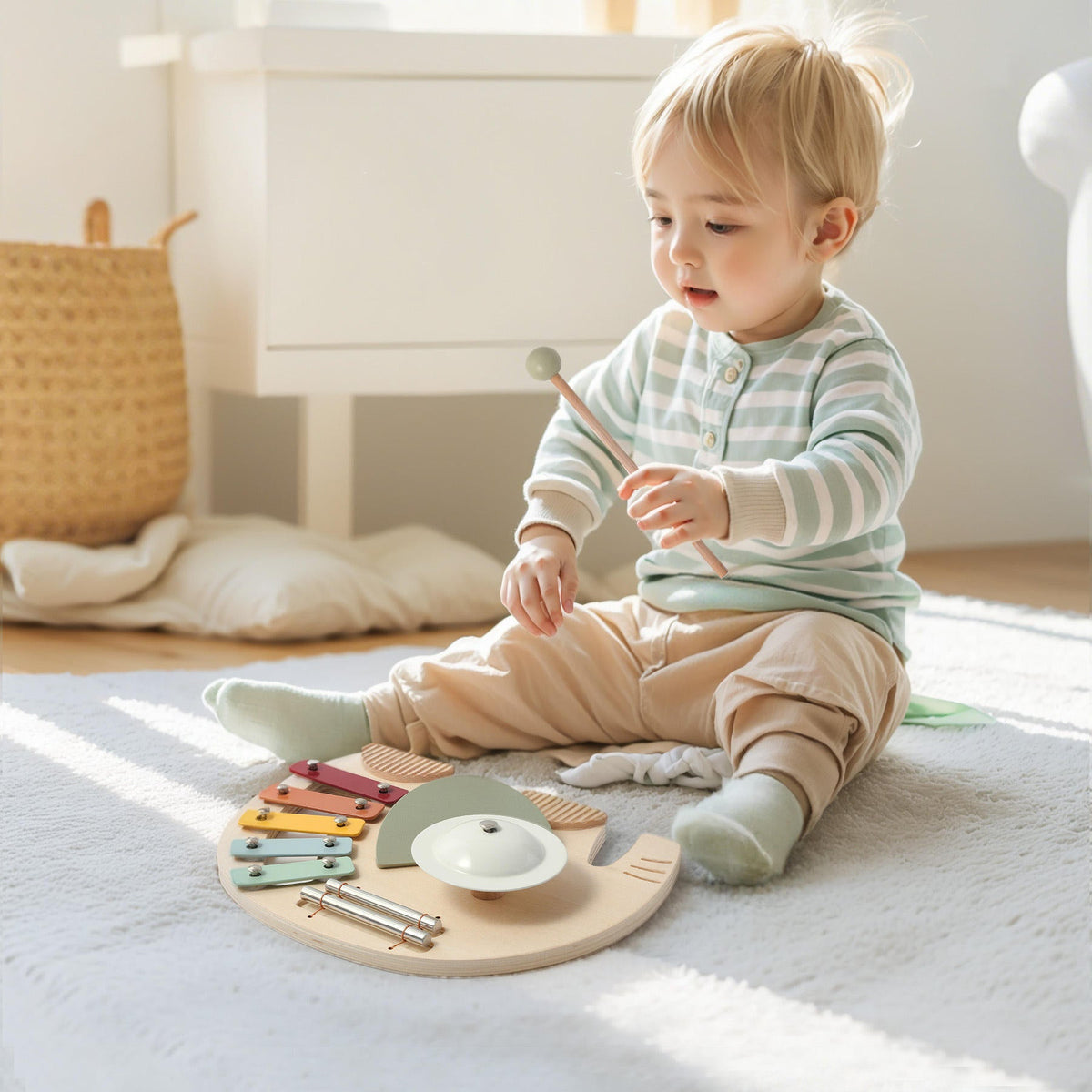 Elephant Musical Activity Board -- 5 in 1 Musical Toy | Wild Baby