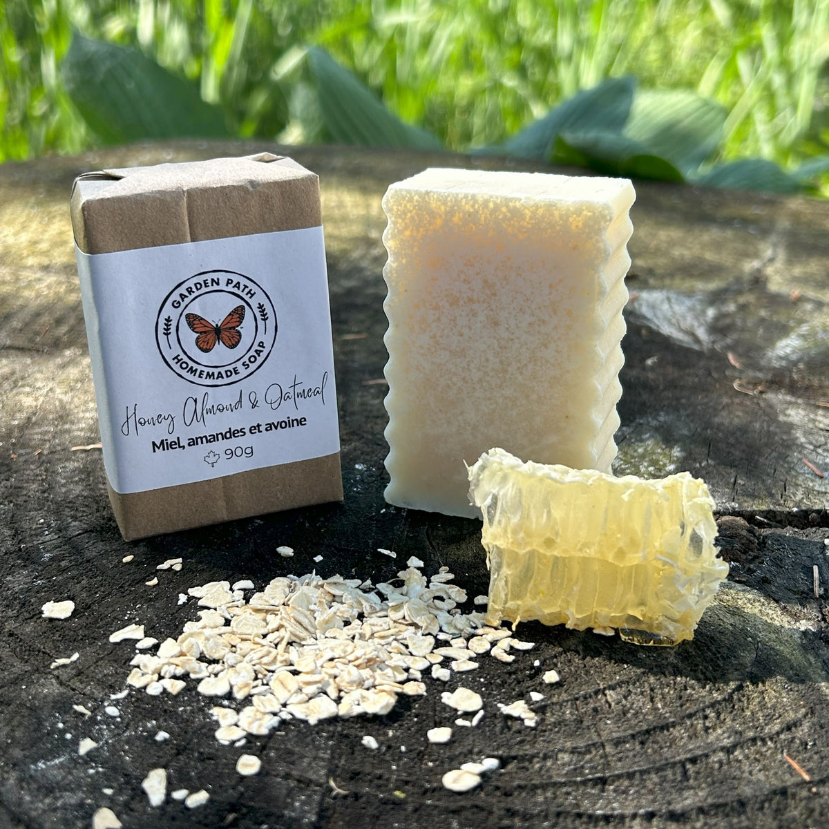 Honey Almond & Oatmeal Bar Soap Exfoliating Scented with Fragrance