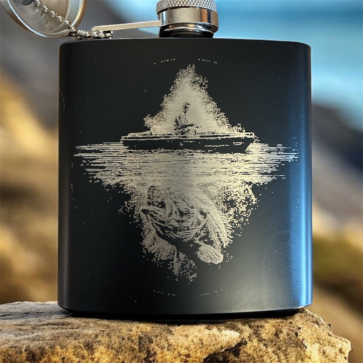 Engraved Whiskey Flask
