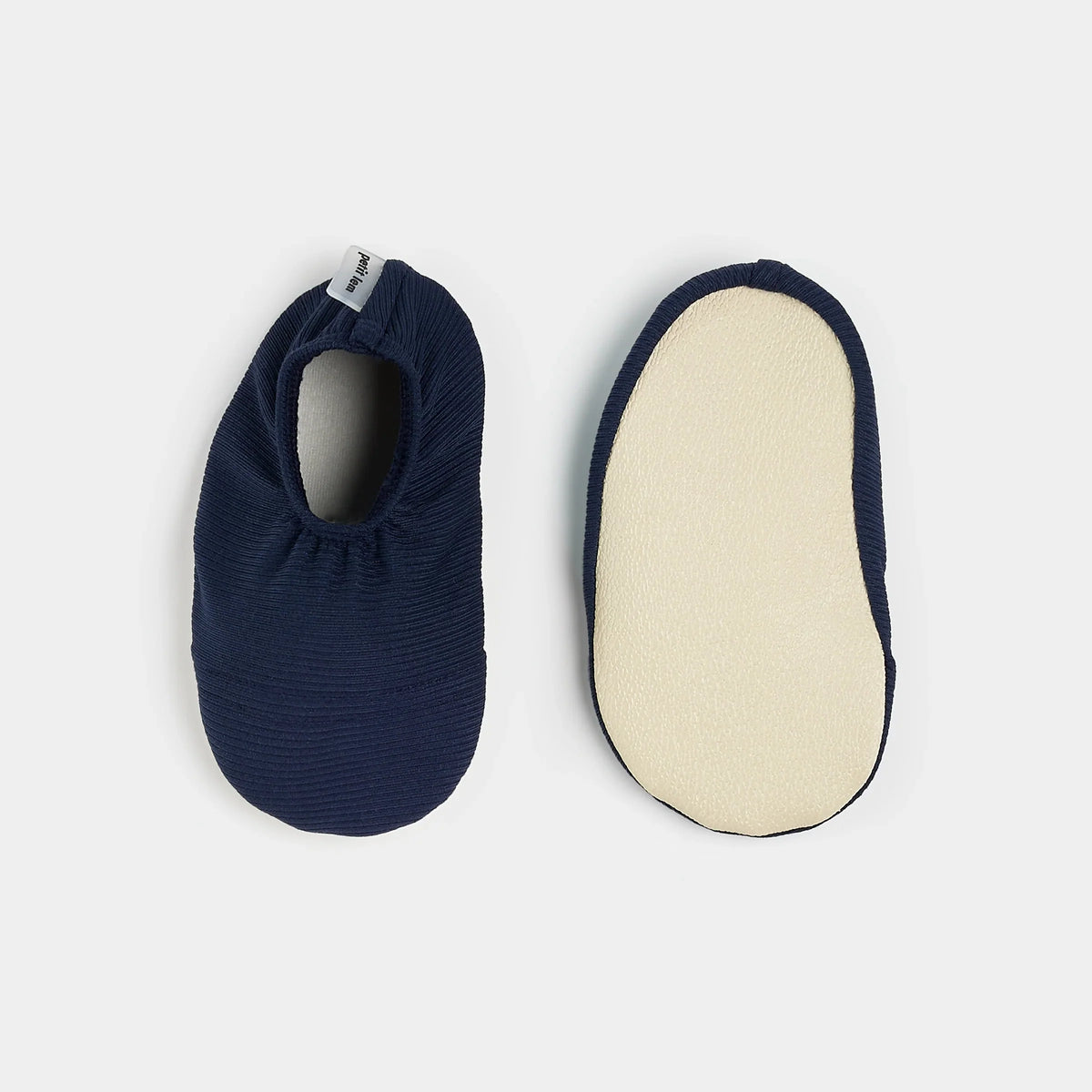 Dress Blues Ribbed Swim Slippers | Petit Lem