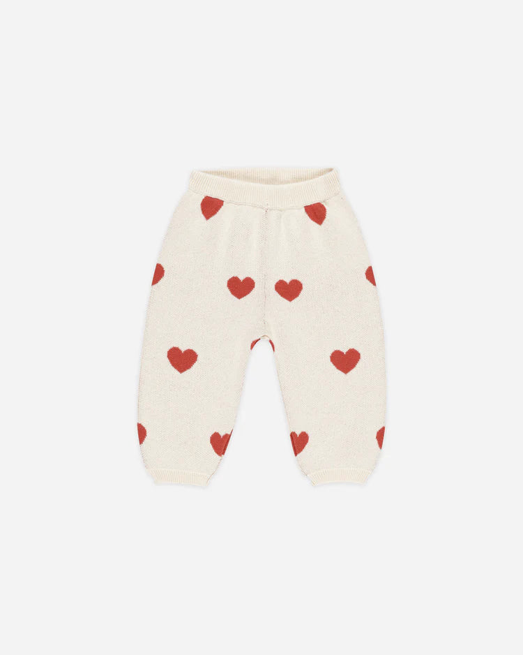 Heart Knit Sweater & Pant Set | Quincy Mae | Natural