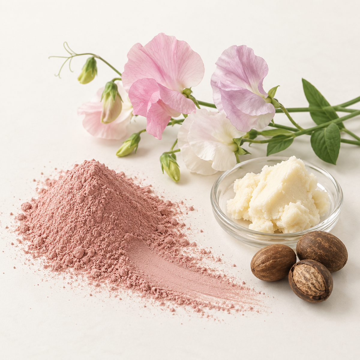 Savon à l'argile rose FRIDA pois senteur