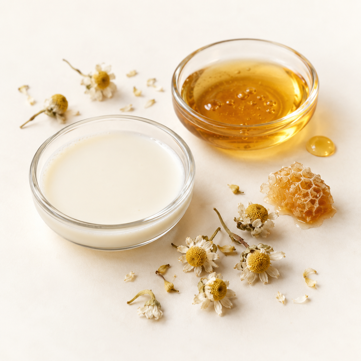 Savon au lait de chèvre SOPHIE miel et macérât de camomilles